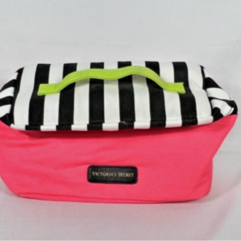 NEW WITH TAGS - Victoria's Secret Pink and Black Striped Bag